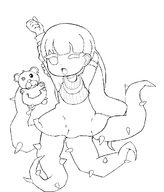 artist:qcoatlus htol#niq htol#niq_hotaru_no_nikki mion monster_girl teddy_bear tentacles the_firefly_diary // 1068x1250 // 35KB