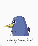 animated artist:evilvileveil colored disgaea gif prinny text // 255x305 // 30KB