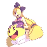 artist:necrolepsy hyperdimension_neptunia lady_wac neptunia pac-man // 864x864 // 151KB