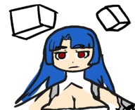 1girl artist:lunaticsoda blue_hair colored long_hair red_eyes taimanin taimanin_asagi yatsu_murasaki // 800x655 // 17KB