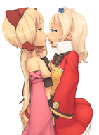 artist:34no404 colored eskimo_kiss lewd nose_rubbing puni pupuru sorcery_saga // 668x908 // 486KB