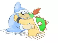 2boys bowser_jr colored cute hugging kamek // 1920x1440 // 663KB