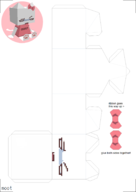 1girl artist:classyfren bow cat cat_girl colored head moot oc orthogonal_view paper_sheet papercraft pepakura reference sheet text // 1241x1754 // 105KB