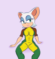 1girl artist:radmagic cosplay rogue rouge_the_bat sonic_(series) x-men // 1368x1481 // 266KB