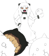 1girl abyssal artist:unknown battle_cats biting hoppou kantai_collection normal_cat northern_princess // 900x1027 // 283KB