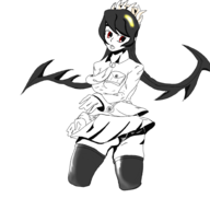 1girl ass filia monochrome red_eyes simple_coloring skullgirls // 2000x2000 // 729KB