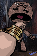 1boy artist:wheyzardo choking little_big_planet sackboy // 1333x2000 // 1.8MB