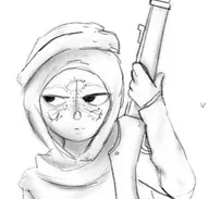 face_paint girl gun // 364x346 // 35KB