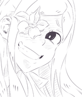 1girl drakengard drakengard_3 flower grin long_hair parody sketch zero // 2000x2353 // 1.0MB