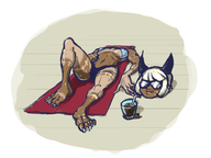 1girl artist:penelopeandme bikini colored ms._fortune skullgirls sunglasses tanlines // 1600x1199 // 497KB