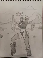 1girl angel artist:unknown boots cactus desert king_of_fighters traditional_medium // 4000x3000 // 3.0MB