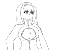 1girl animated artist:yuzu blush breasts bursting_breasts cleavage gif huge_breasts nipples silvercoat_ethel sketch solo xenoblade xenoblade_chronicles_3 // 1690x1462 // 1.1MB