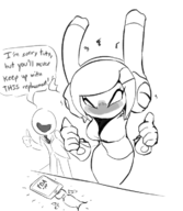 1boy 1girl artist:chrisfantasy kirby_(series) kirby_planet_robobot susie text // 621x712 // 126KB