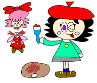 2girls adeleine blood cartoon cute death fanart funny gore kirby_(series) kirby_64_the_crystal_shards kirby_star_allies murder paint paintbrush parody ribbon_(kirby) // 926x789 // 161KB