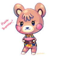 animal_crossing artist:biorobo birthday_cake cake maple text // 800x800 // 291KB