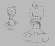 1girl artist:unknown blush dazzi lineart monochrome multiple_poses palworld penis sex vaginal // 1200x1000 // 156KB