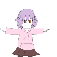 1girl artist:laweaacosadora brown_eyes colored hoodie idolm@ster idolm@ster_cinderella_girls mspaint purple_hair sachiko_koshimizu short_hair skirt // 630x631 // 15KB