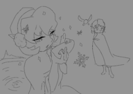 1girl artist:skeezicks cape fairy ocarina_of_time saria snowflake the_legend_of_zelda // 3508x2480 // 281KB