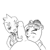 2boys animal_crossing c.j. fellatio flick furry pov // 4000x4000 // 1.4MB