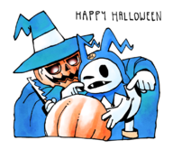 2boys artist:unknown halloween_themed hat jack_frost pumpkin pyro_jack shin_megami_tensei // 1111x960 // 851KB