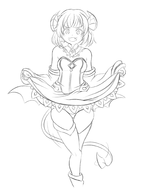 1girl galgun horns kurona // 1500x2000 // 624KB