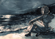 1boy artist:inkguy beach colored fire_emblem moon night pelleas sitting // 1208x844 // 2.5MB