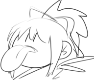 1girl artist:lunaticsoda asuka licking senran_kagura tongue // 1431x1226 // 487KB