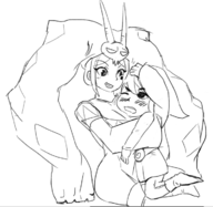 cerebella hugging link skullgirls toon_link vice-versa // 714x695 // 155KB