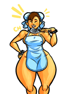 cherry chun-li colored naked_apron street_fighter thighs // 660x935 // 214KB