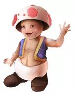 colored realistic super_mario toad // 700x877 // 230KB