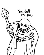 1boy emil middle_finger nier sketch text // 432x536 // 77KB