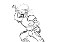 1boy anime artist:bad-draw cosplay naruto naruto_uzumaki short_hair shovel shovel_knight sketch // 1600x1200 // 432KB