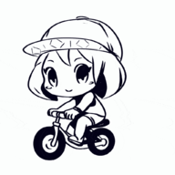 1girl animated artist:unknown bike meme monochrome parody pokemon riding sina solo sunglasses // 1024x1024 // 81KB