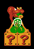 1girl anthro artist:smutfellz ass blush breasts fixed hair huge_ass huge_breasts koopa lips looking_at_viewer looking_back nintendo pixel_art princess_peach sitting sprite super_mario super_mario_bros. tail thick_thighs thighs // 752x1092 // 13KB