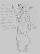 1girl artist:misterskits girls'_frontline gun injured springfield text // 800x1088 // 265KB