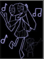 anthro artist:LizardFungus blush bunny happy hatsune_miku leek looking_at_viewer multiple_poses music_note rabbit rabbit_girl skirt smile smiling vib-ribbon vibri // 822x1099 // 46KB