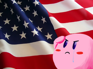 america_fuck_yeah american_flag american_kirby colored crying flag kirby kirby_(series) patriotism tear tears // 1200x900 // 636KB