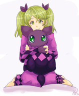 artist:kiwi colored elize_lutus pajamas pigtails tales_of_xillia teepo // 560x682 // 209KB