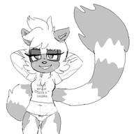 1girl abs anthro artist:2x breasts panties shirt sketch sonic_(series) sweat sweating tail tangle_the_lemur text // 548x549 // 19KB