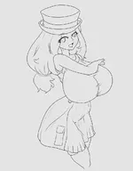 1girl artist:frequencyblue huge_breasts pokemon pokemon_xy serena // 936x1200 // 133KB