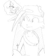 1boy anthro artist:unknown furry klonoa monochrome sketch tagme thought_bubble // 1080x1350 // 478KB