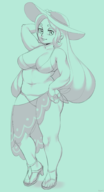 artist:dmgboost belly bikini breasts melony pokemon pokemon_swsh sketch sun_hat // 1083x2000 // 628KB