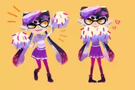 1girl artist:unknown callie cheerleader colored inkling pom-poms splatoon // 1800x1200 // 306KB