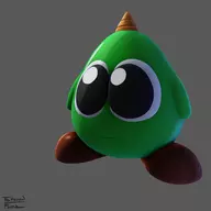 3d 3d_model artist:tetsujinforce colored gimmick! horn model mr._gimmick smile yumetarou // 1536x1536 // 348KB