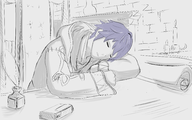 1boy blue_hair fire_emblem fire_emblem_awakening robin robin_(male) sleep zzz // 3956x2480 // 2.6MB