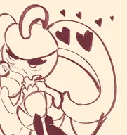 1boy 1girl artist:strugglingquota ball_sucking balls blush chastity chastity_cage eyelashes heart monochrome oral penis pokemon sketch steenee sucking // 1643x1743 // 530KB