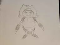 artist:unknown bug colored fang fangs hair horns kaburion karratarch looking_at_viewer pokemon pokemon_teraleak traditional_medium // 4000x3000 // 306KB