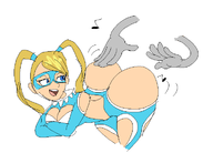 1girl ass blonde_hair blue_eyes colored music_note rainbow_mika street_fighter twintails // 726x522 // 26KB