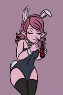 1girl animal_ears artist:goseb90 bunny_suit chronoa dragon_ball dragon_ball_xenoverse supreme_kai_of_time // 333x498 // 81KB