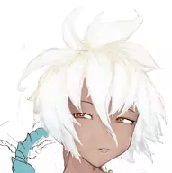 1girl colored granblue_fantasy orange_eyes white_hair zooey // 1813x1823 // 153KB